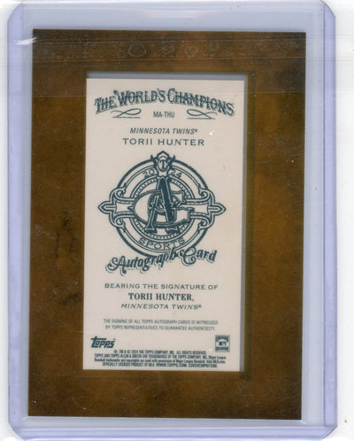 Torii Hunter 2024 Topps Allen & Ginter mini framed autograph