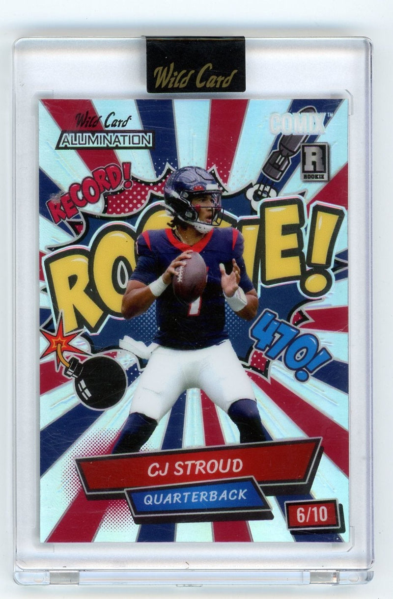 CJ Stroud 2023 Wild Card Alumination Comix hero rookie card 