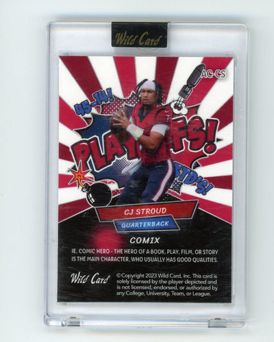 CJ Stroud 2023 Wild Card Alumination Comix hero rookie card #'d 20/40