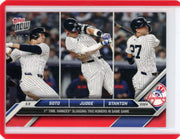 Juan Soto Aaron Judge Giancarlo Stanton 2024 Topps NOW #170 red #'d 04/10