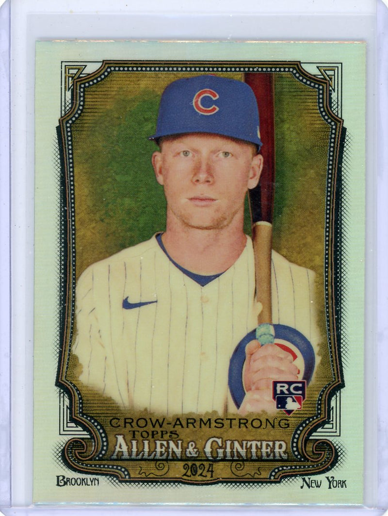 Pete Crow-Armstrong 2024 Topps Allen & Ginter Chrome refractor rookie card