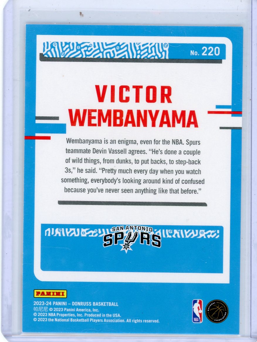 Victor Wembanyama 2023-24 Panini Donruss rookie card