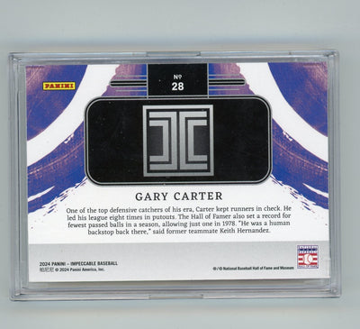 Gary Carter 2024 Panini Impeccable 1 Troy Ounce .999 Fine Silver HoF #'d 24/25