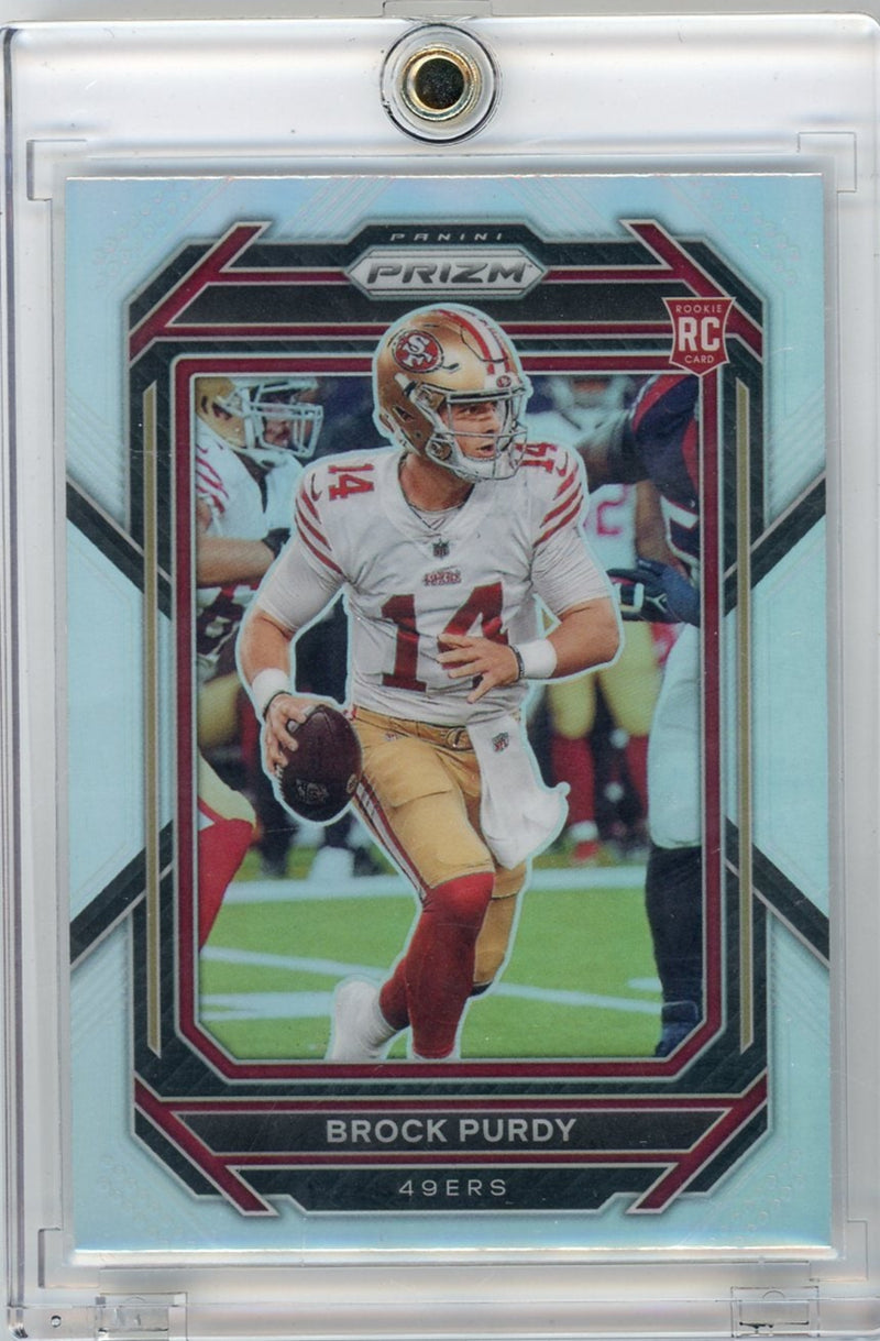 Brock Purdy 2022 Panini Prizm Silver Prizm Rookie Card 