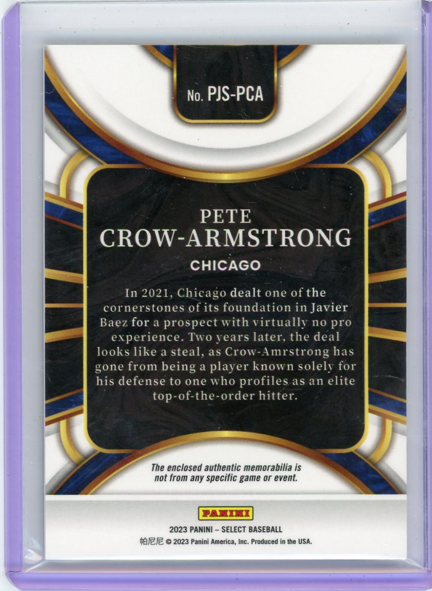 Pete Crow-Armstrong 2023 Panini Select Rookie Patch