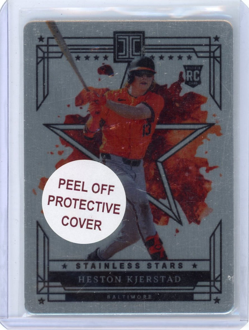 Heston Kjerstad 2024 Panini Impeccable Stainless Stars w/ peel cover rookie card 