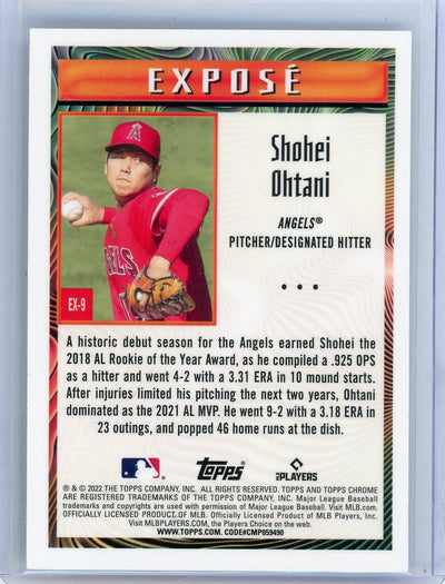 Shohei Ohtani 2022 Topps Chrome Sonic Expose