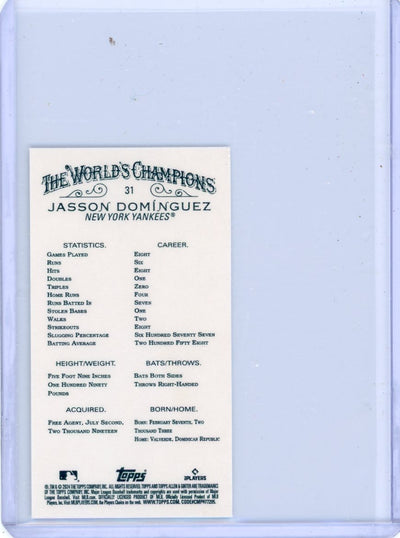 Jasson Dominguez 2024 Topps Allen & Ginter mini rookie card