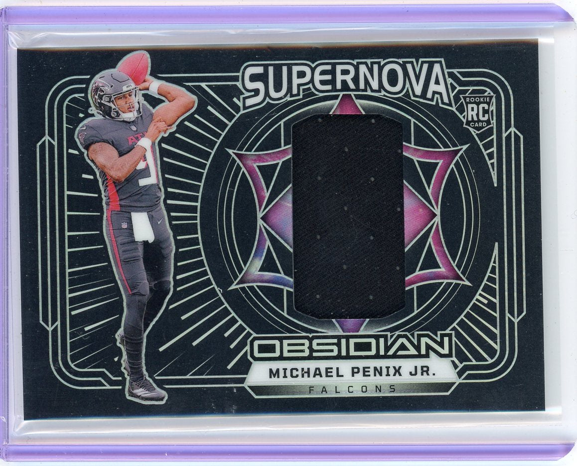 Michael Penix Jr. 2024 Panini Obsidian Supernova relic rookie card