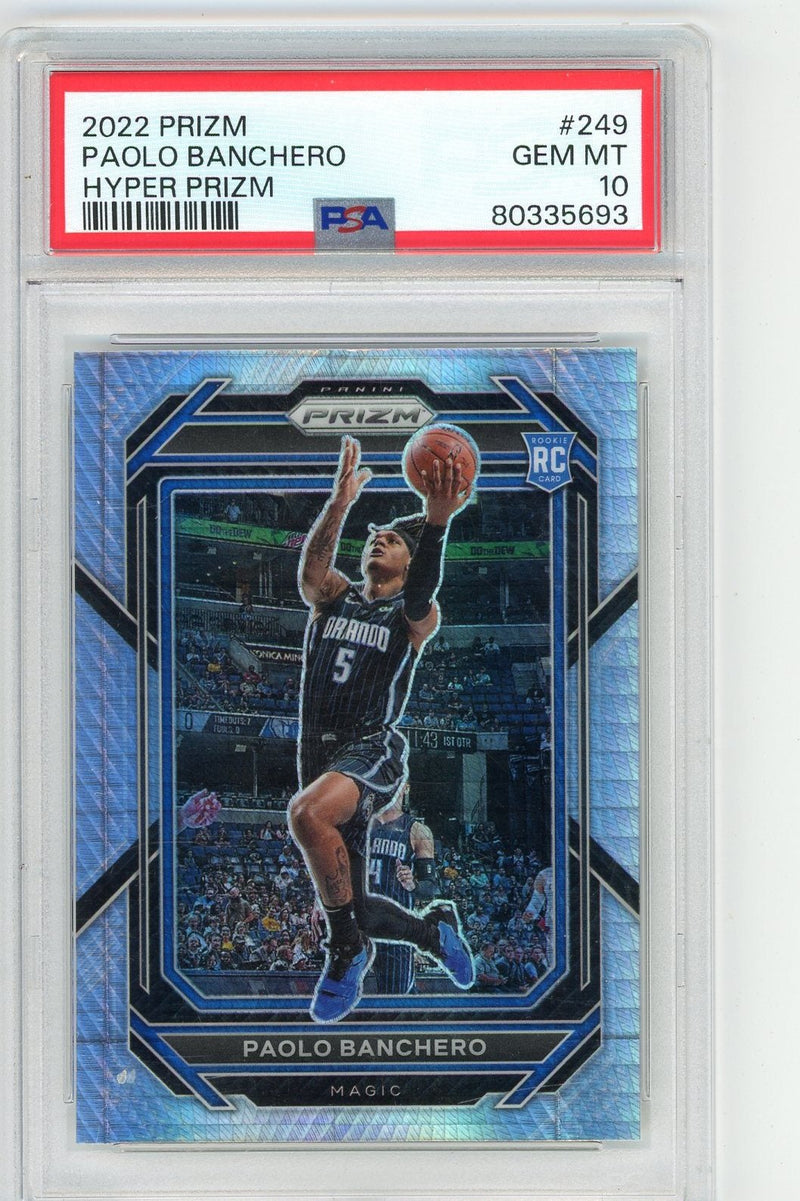 Paolo Banchero 2022 Panini Prizm hyper prizm rookie card PSA 10