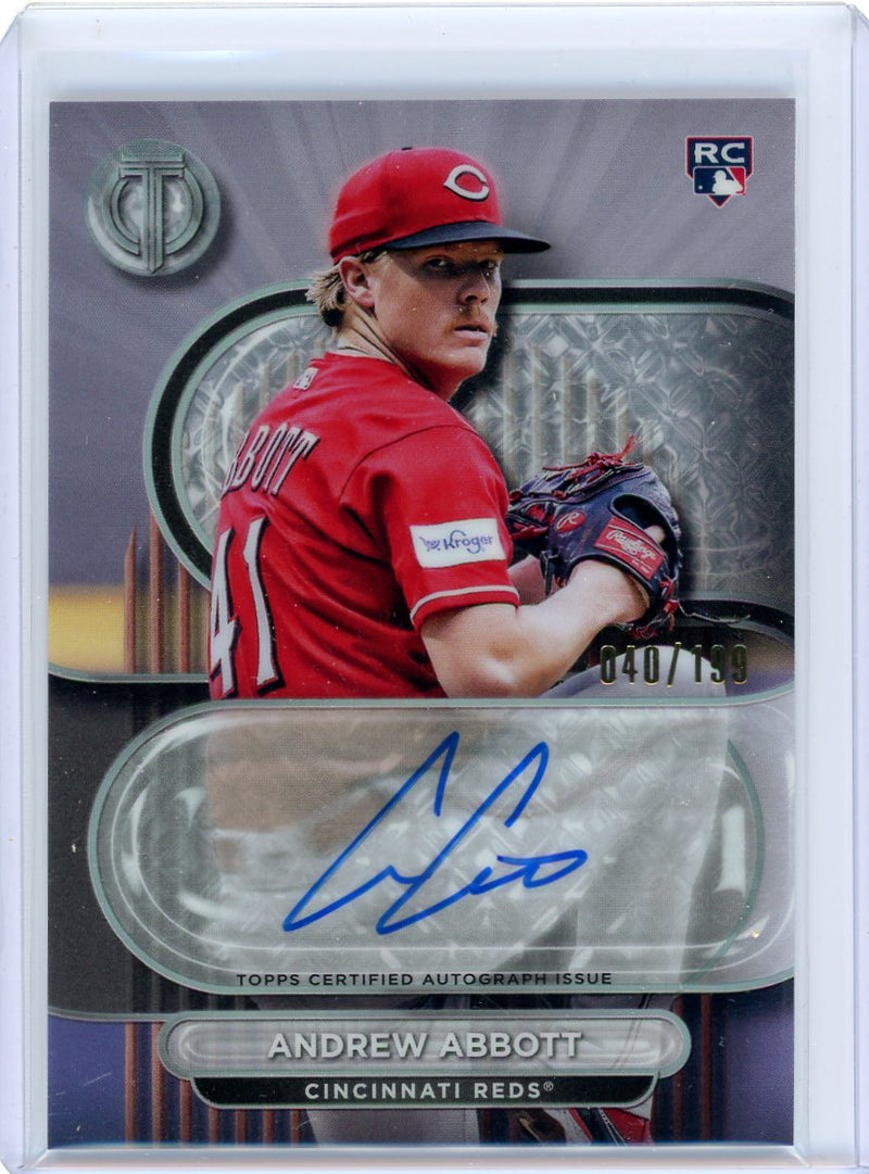 Andrew Abbott 2024 Topps Tribute autograph rookie card 