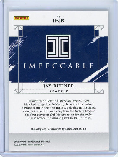 Jay Buhner 2024 Panini Impeccable Indelible Ink autograph #'d 25/25