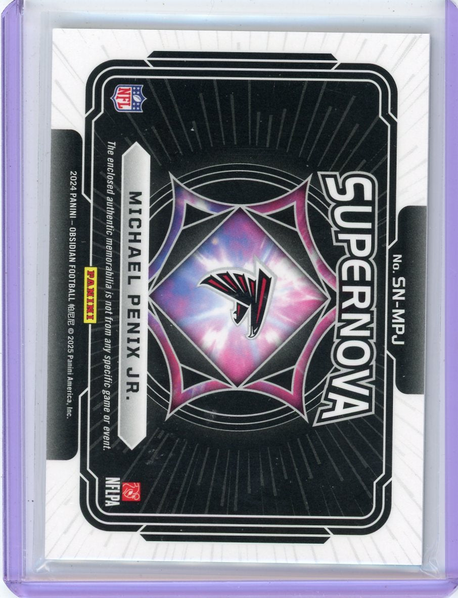 Michael Penix Jr. 2024 Panini Obsidian Supernova relic rookie card