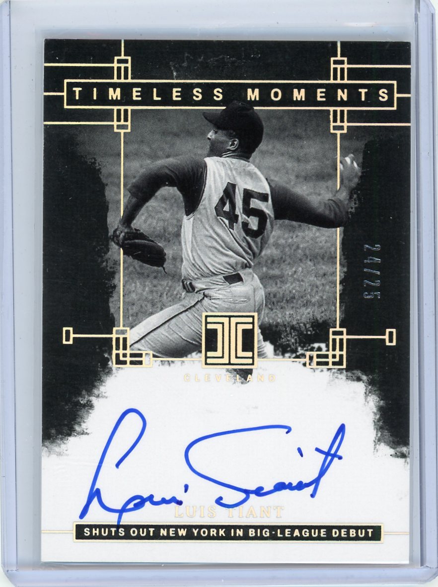 Luis Tiant 2024 Panini Impeccable Timeless Moments autograph #'d 24/25