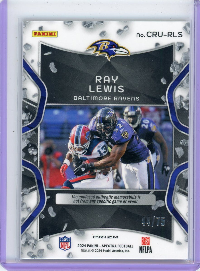 Ray Lewis 2024 Panini Spectra Crush relic 