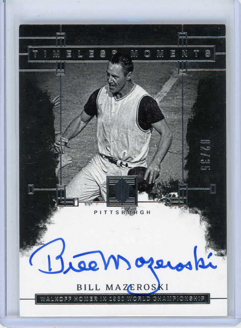 Bill Mazeroski 2024 Panini Impeccable Timeless Moments autograph 