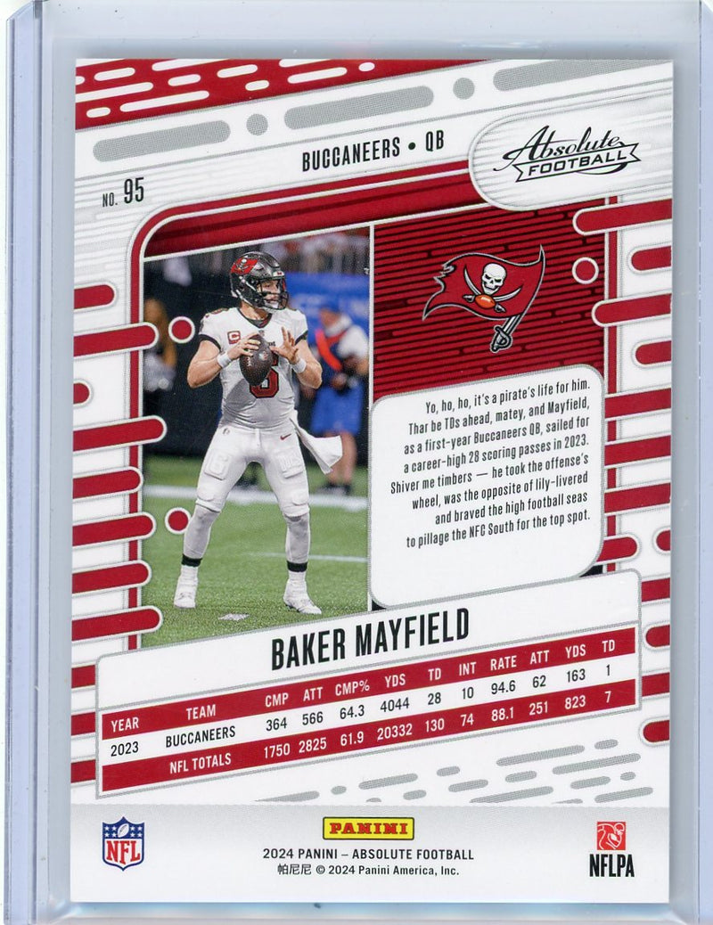 Baker Mayfield 2024 Panini Absolute purple 