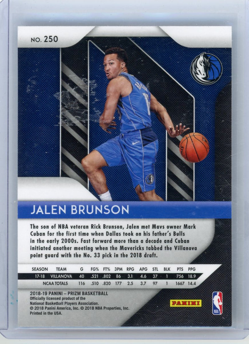 Jalen Brunson 2018-19 Panini Prizm rookie card