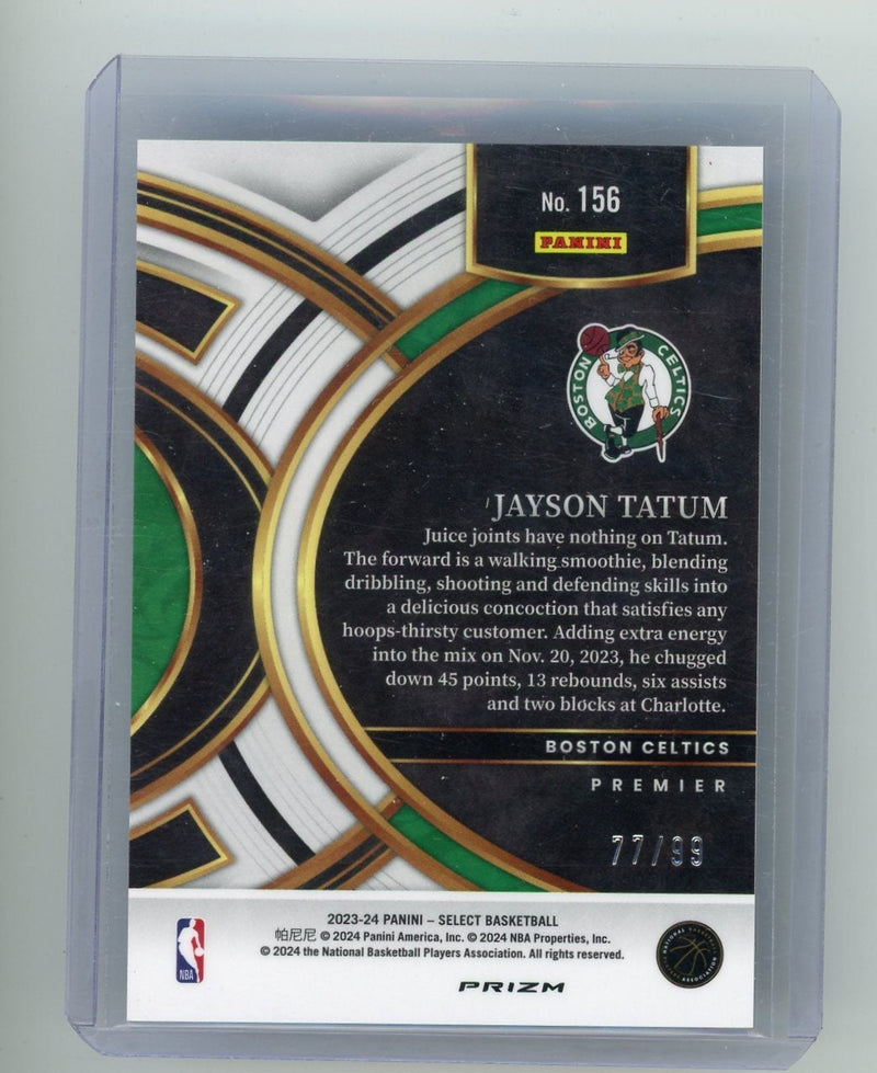 Jayson Tatum 2023-24 Panini Select blue tectonic prizm 