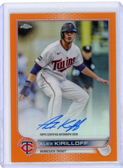 Alex Kirilloff 2022 Topps Chrome orange refractor autograph #'d 14/25