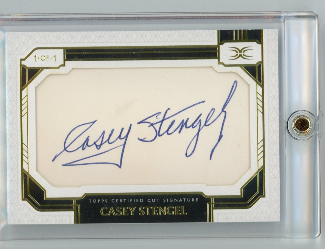 Casey Stengel 2024 Topps Definitive Collection Cut Signature #'d 1/1