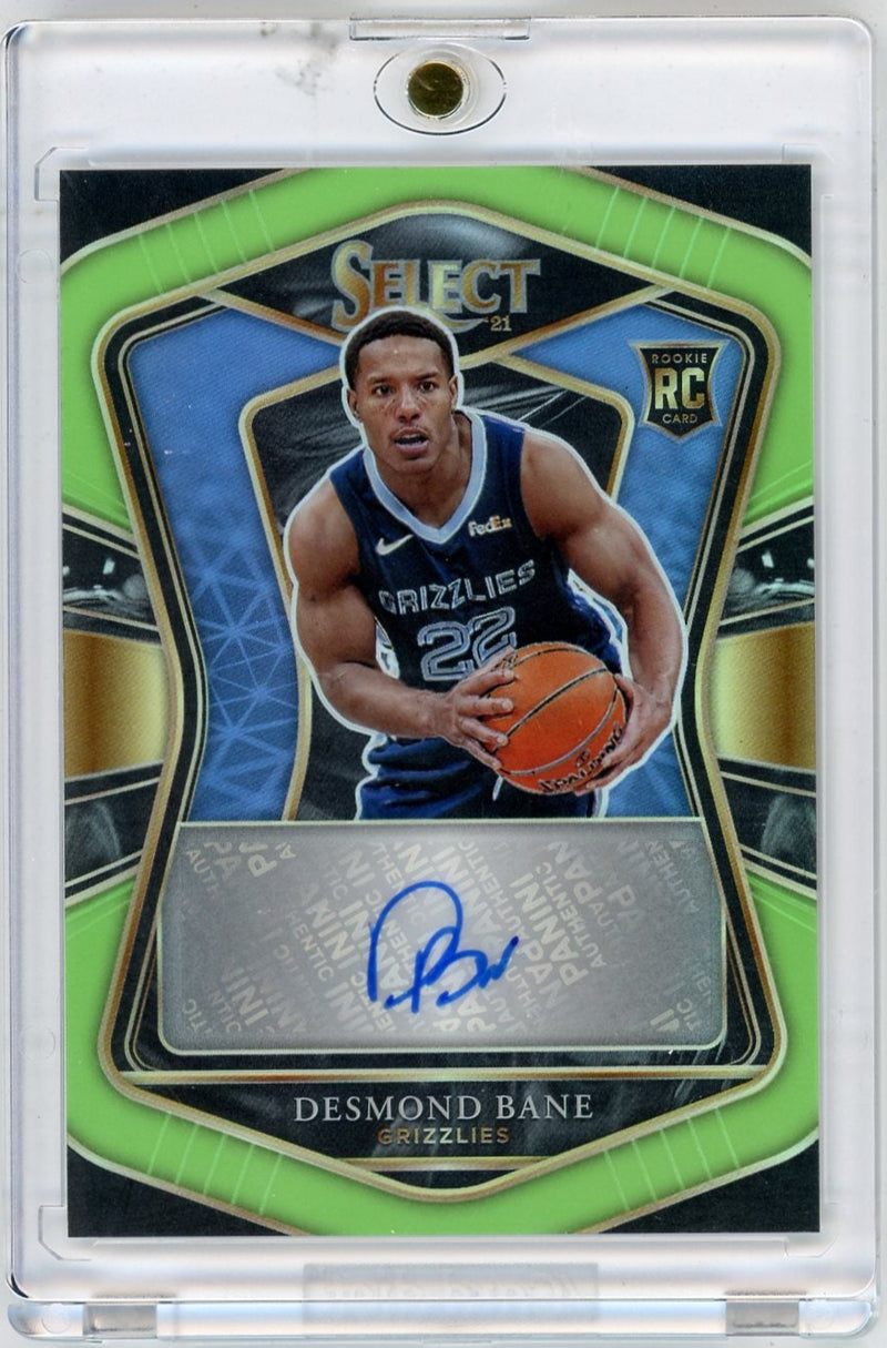 Desmond Bane 2020 Panini Select Rookie Signatures Neon Green 