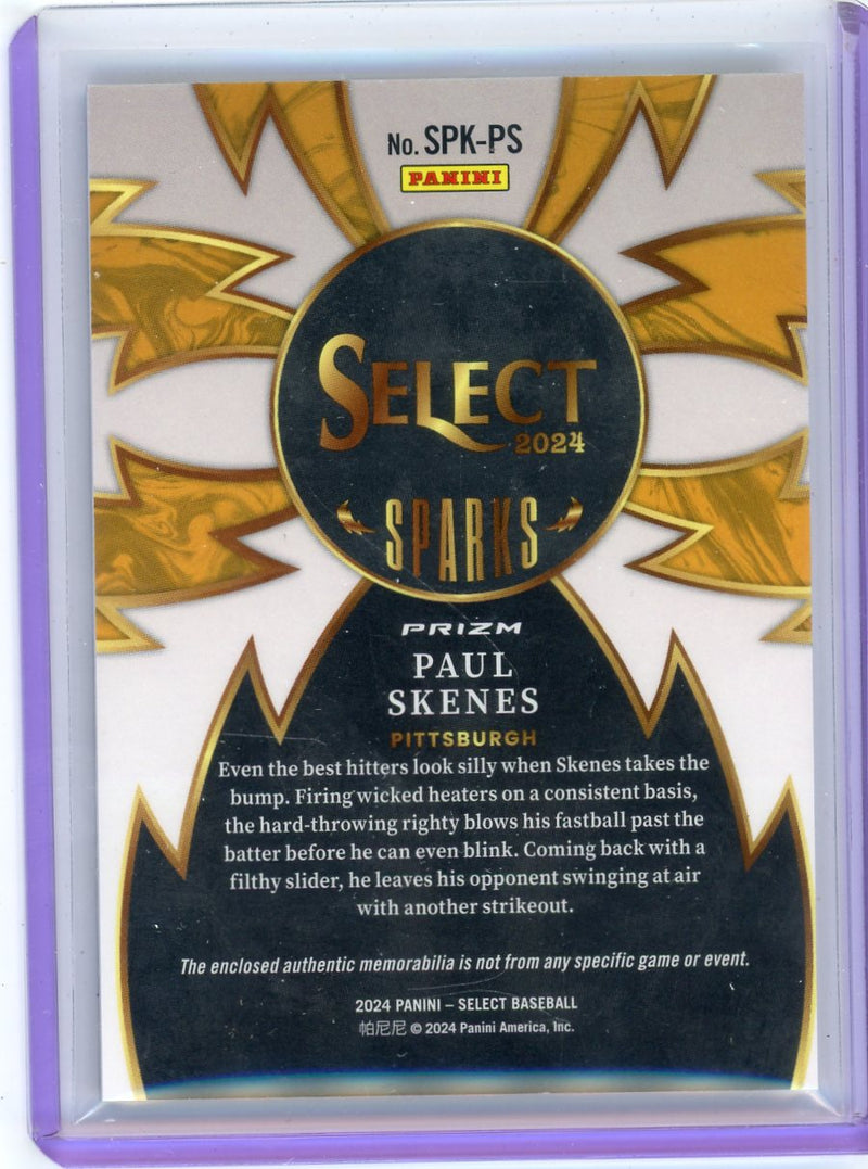 Paul Skenes 2024 Panini Select Sparks Rookie Patch 