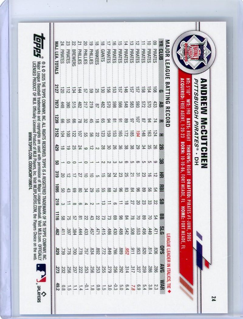 Andrew McCutchen 2025 Topps All-Star Game Orange Foil 