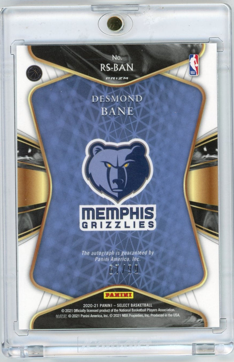 Desmond Bane 2020 Panini Select Rookie Signatures Neon Green 