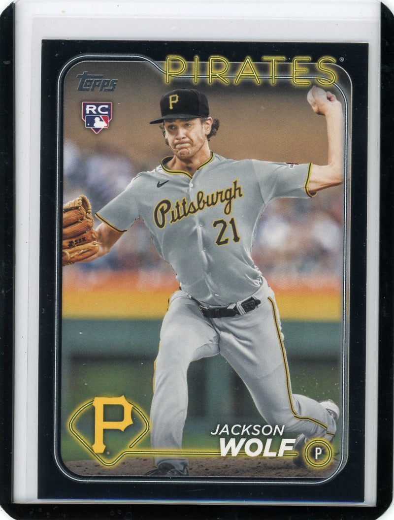 Jackson Wolf 2024 Topps black border rookie card 