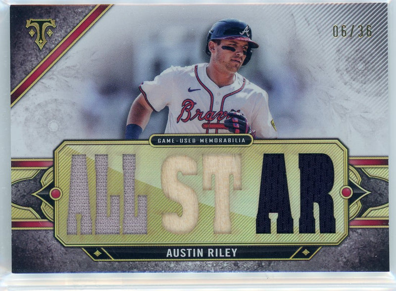 Austin Riley 2024 Topps Triple Threads game-used relic triple relic 