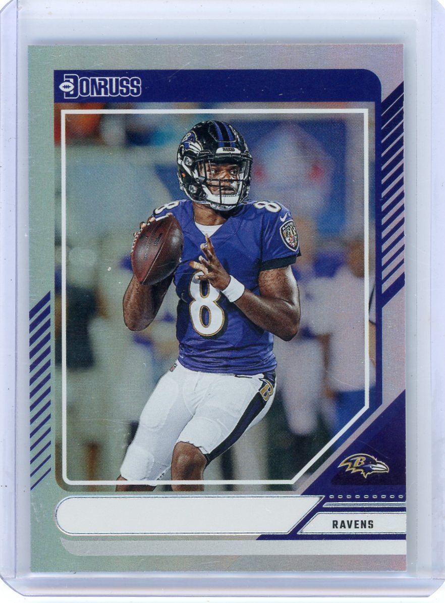 Lamar Jackson 2024 Panini Donruss No Name holo sp