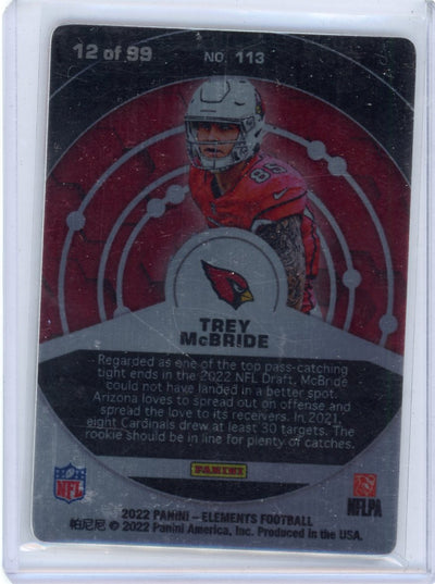 Trey McBride 2022 Panini Elements Metal Card W/ Protective Cover rookie card #'d 12/99