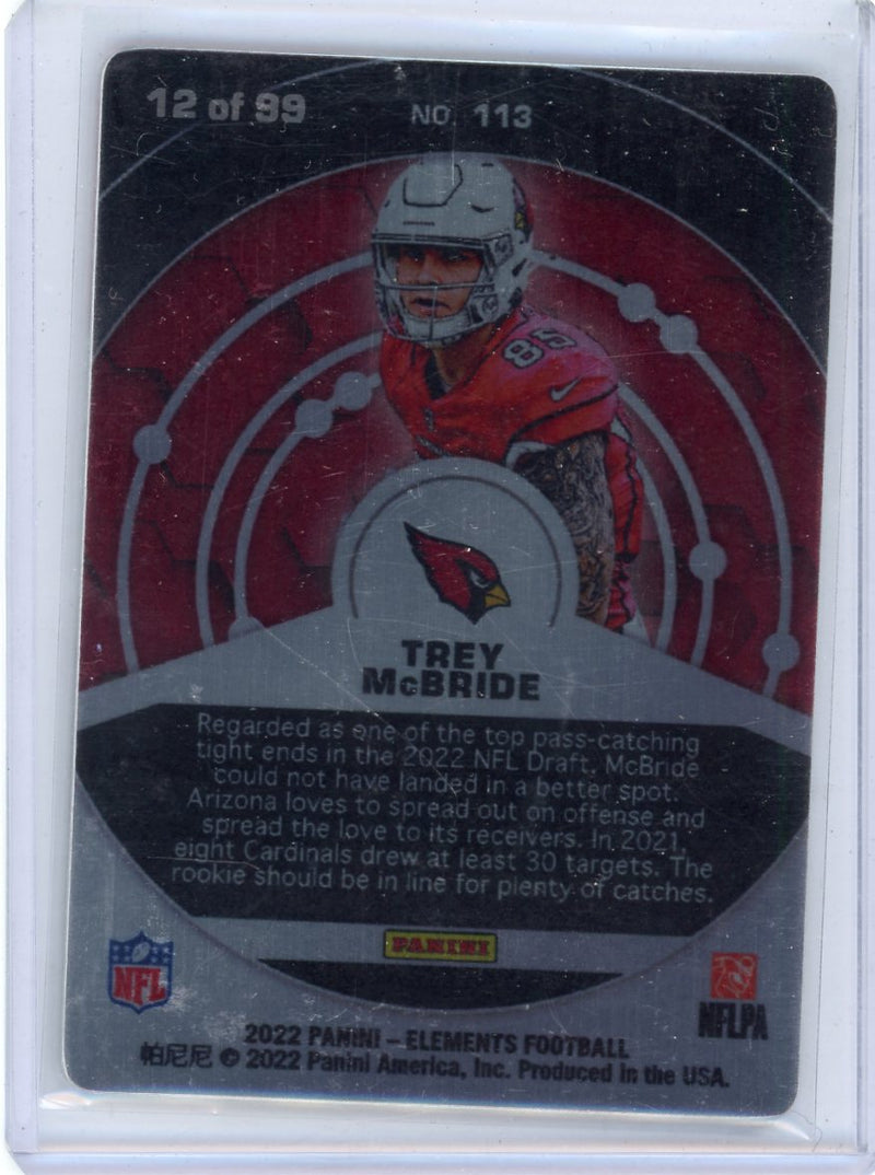 Trey McBride 2022 Panini Elements Metal Card W/ Protective Cover rookie card 