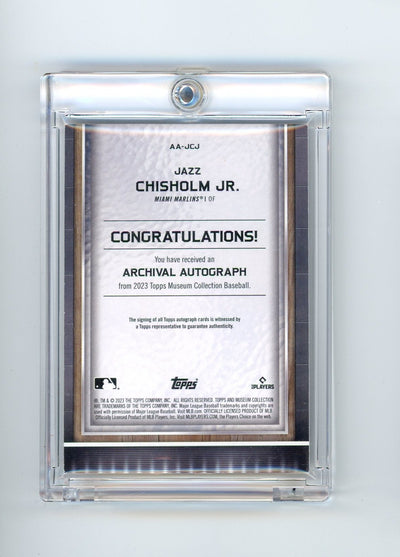 Jazz Chisholm Jr. 2024 Topps Tribute archival autograph #'d 05/15