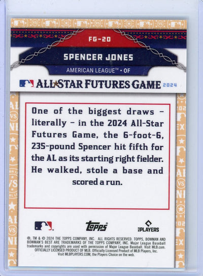 Spencer Jones 2024 Bowman's Best All-Star Futures Game