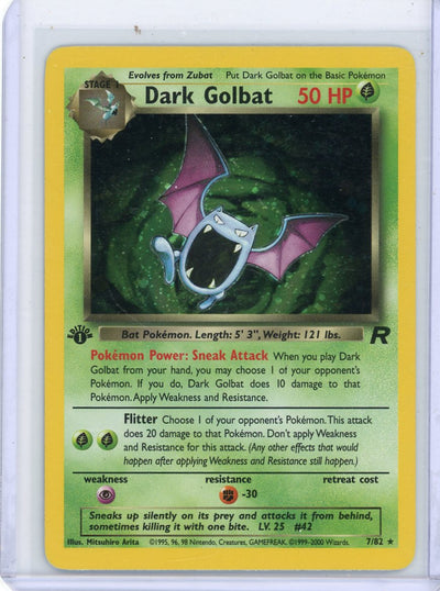 Dark Golbat Pokémon Team Rocket 1st Edition Holo #7/82