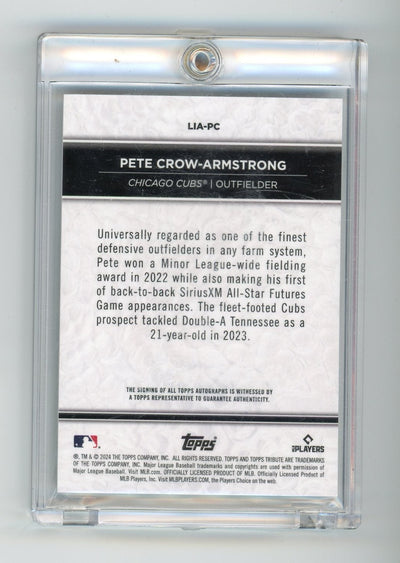 Pete Crow-Armstrong 2024 Topps Tribute autograph rookie card orange #'d 03/25