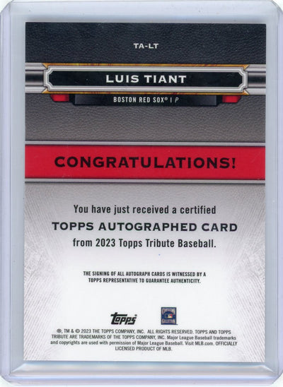Luis Tiant 2023 Topps Tribute Autograph #'d 57/75