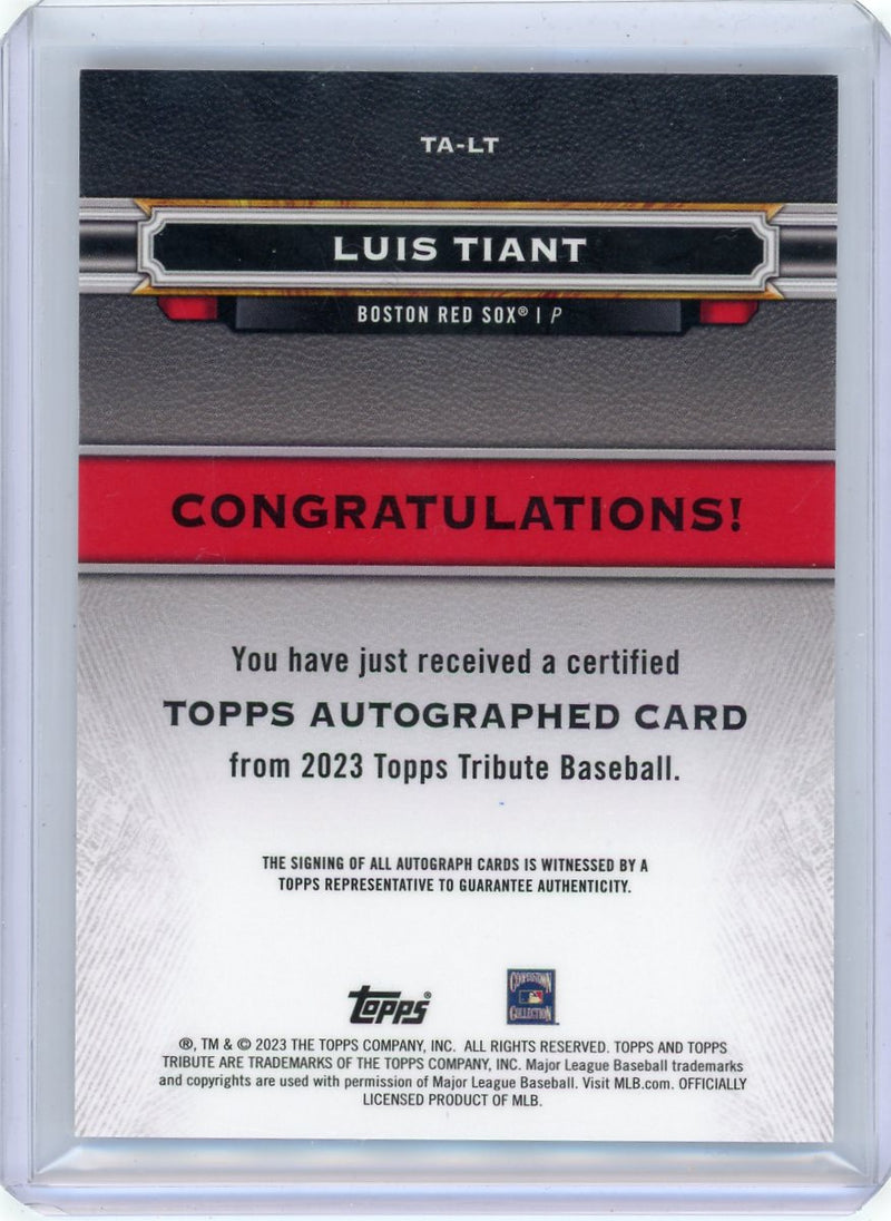 Luis Tiant 2023 Topps Tribute Autograph 