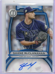 Shane McClanahan 2025 Topps Tribute autograph blue #'d 052/150