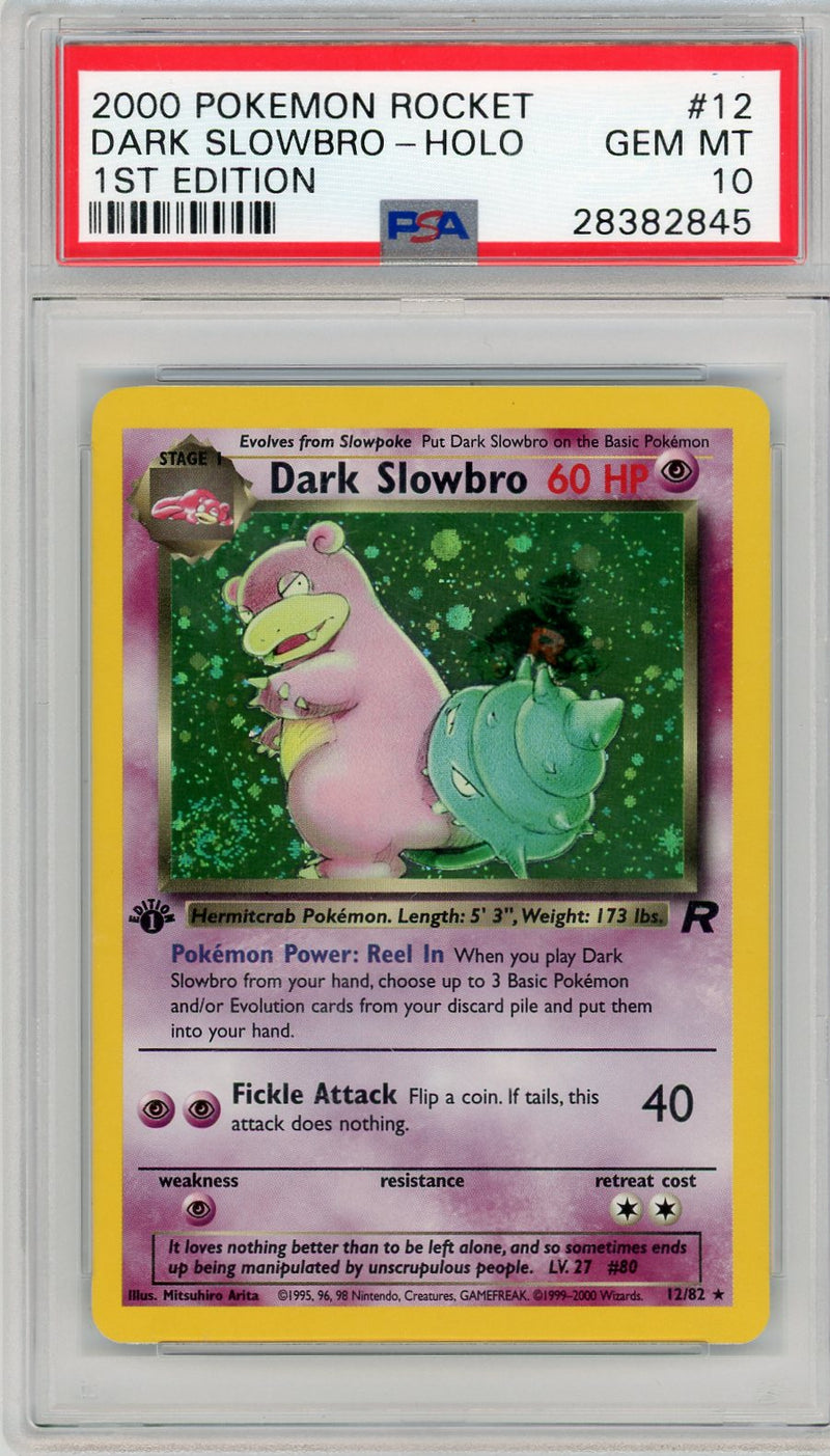 Dark Slowbro Pokémon Team Rocket 1st Edition Holo 