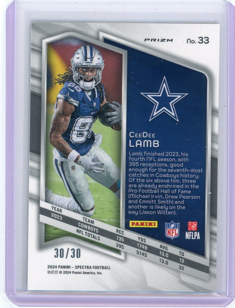 CeeDee Lamb 2024 Panini Spectra Pandora prizm 