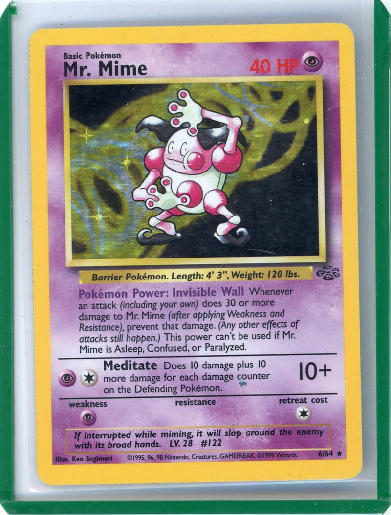 Mr. Mime 1999 Pokemon Jungle rare holo 6/64 HP