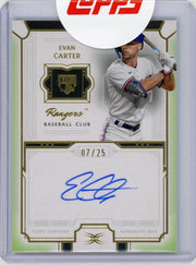 Evan Carter 2024 Topps Definitive autograph rookie card #'d 07/25
