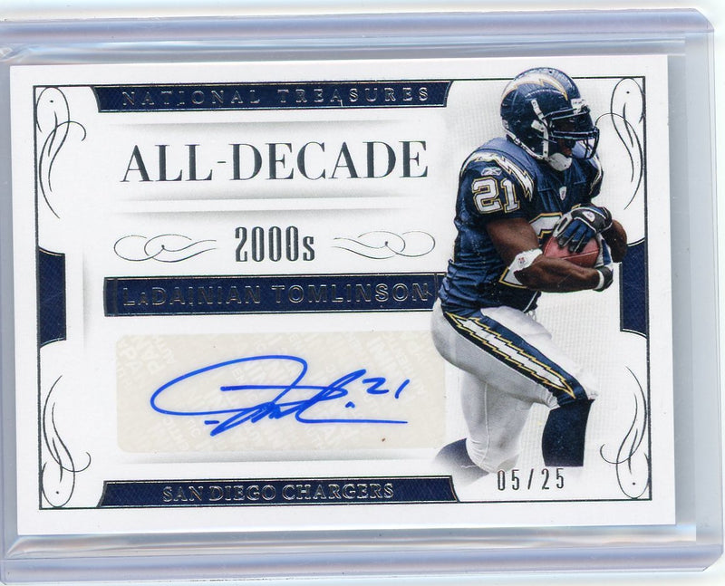 LaDainian Tomlinson 2016 Panini National Treasures All-Decade Autograph 