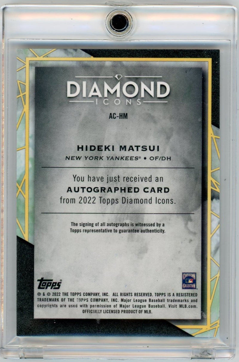 Hideki Matsui 2022 Topps Diamond Icons Autograph 