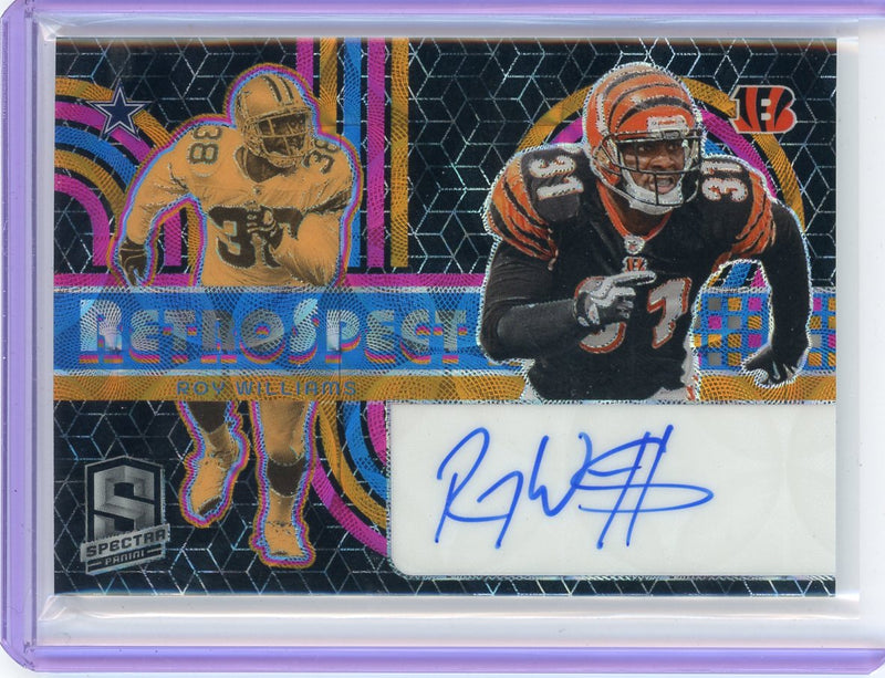 Roy Williams 2024 Panini Spectra Retrospect autograph 