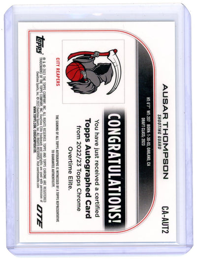 Ausar Thompson 2023 Topps Chrome OTE Autograph