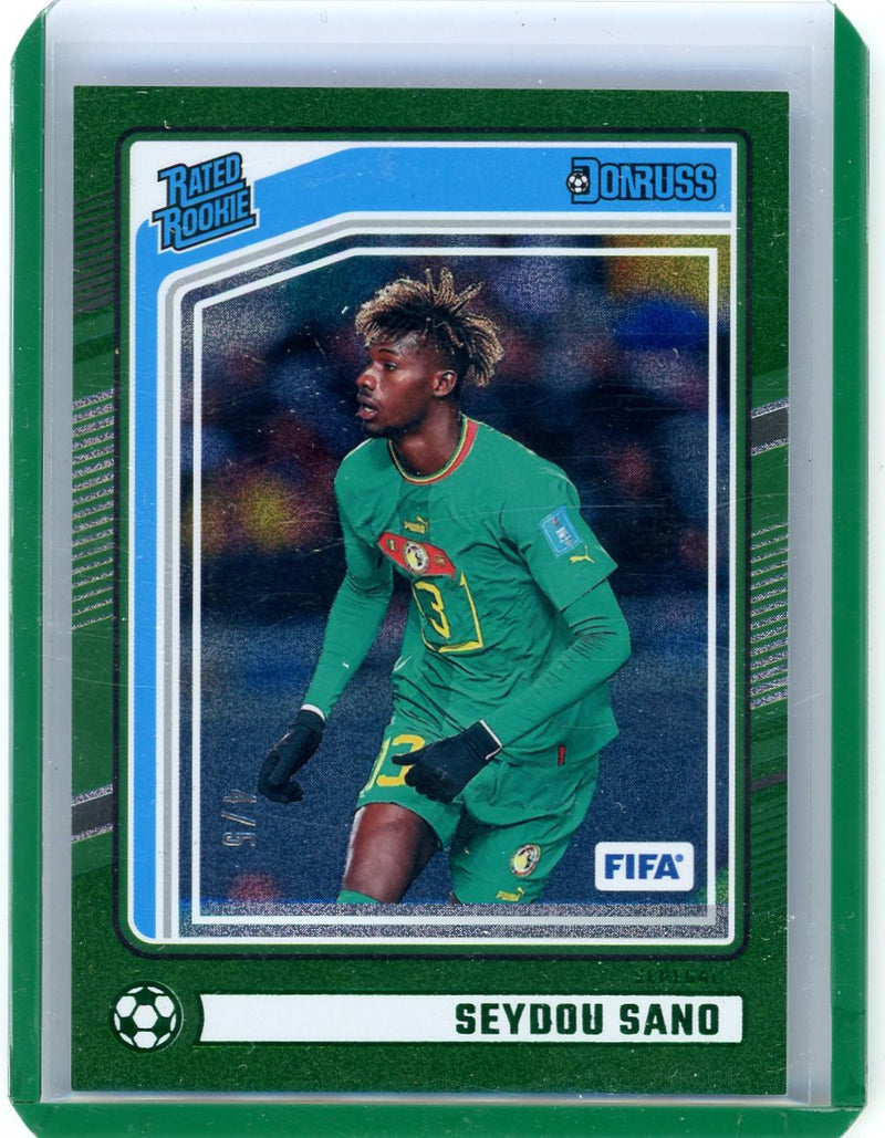 Seydou Sano 2024-25 Panini Donruss rookie card green foil 